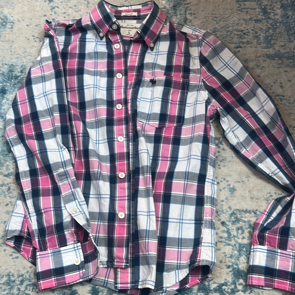 Abercrombie Boys size large muscle, button-down  shirt, pristine condition